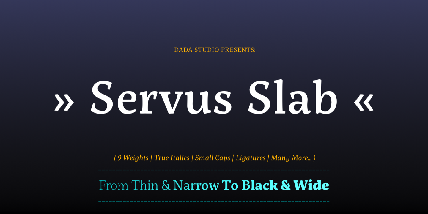 Beispiel einer Servus Slab-Schriftart